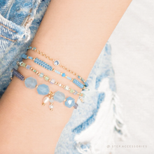 將圖片載入圖庫檢視器 Blue Hand strap set / piece with Natural stone and glass beads < 4 styles >