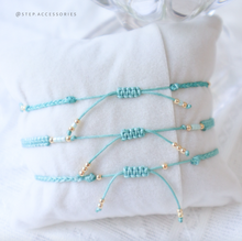 將圖片載入圖庫檢視器 H759 天河石 Mint Hand strap set / piece with Square Natural stone and glass beads < 3 styles >