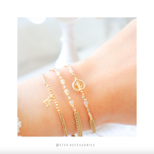 將圖片載入圖庫檢視器 H752 黃水晶 Khaki Hand strap set / piece with Square Natural stone and glass beads < 3 styles >