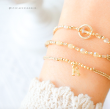 將圖片載入圖庫檢視器 H752 黃水晶 Khaki Hand strap set / piece with Square Natural stone and glass beads < 3 styles >