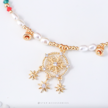 將圖片載入圖庫檢視器 J238 Snowflake, Christmas bell, Pinecone Choker with Freshwater pearls and Swarovski