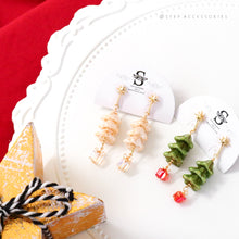 將圖片載入圖庫檢視器 Czech glass beads christmas tree earrings with glass crystal gift <2 colors>