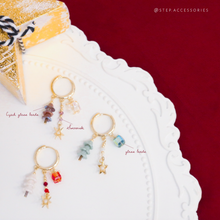 將圖片載入圖庫檢視器 Czech glass beads christmas tree with glass crystal gift earrings < 3 colors >