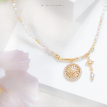 將圖片載入圖庫檢視器 J245 & J256 Sun and Moon Choker with Freshwater pearls and glass beads <2 colors>