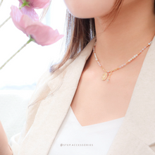 將圖片載入圖庫檢視器 J245 & J256 Sun and Moon Choker with Freshwater pearls and glass beads <2 colors>