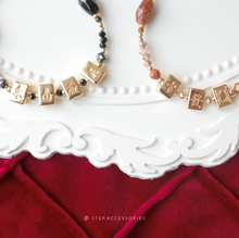 將圖片載入圖庫檢視器 東南西北 Sparrow bracelet with Natural stone <黑瑪瑙、黑曜石、赫磁石>