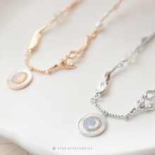 將圖片載入圖庫檢視器 J251,J252 Freshwater pearls Choker with 蛋白石 & 貝殻 <GOLD/SILVER>