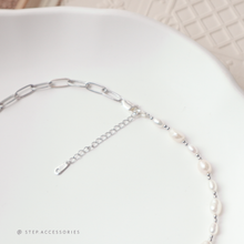 將圖片載入圖庫檢視器 J251,J252 Freshwater pearls Choker with 蛋白石 & 貝殻 <GOLD/SILVER>