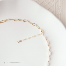 將圖片載入圖庫檢視器 J251,J252 Freshwater pearls Choker with 蛋白石 & 貝殻 <GOLD/SILVER>