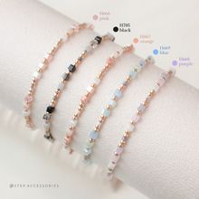 將圖片載入圖庫檢視器 Edge cut glass beads Handstrap with Japanese glass beads <5 colors>