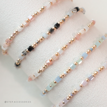 將圖片載入圖庫檢視器 Edge cut glass beads Handstrap with Japanese glass beads <5 colors>