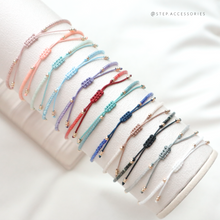 將圖片載入圖庫檢視器 4mm Natural stone Hand strap with Czech glass bwads and Japanese glass beads <12 colors>