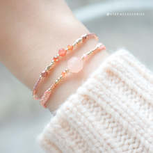 將圖片載入圖庫檢視器 4mm Natural stone Hand strap with Czech glass bwads and Japanese glass beads <12 colors>