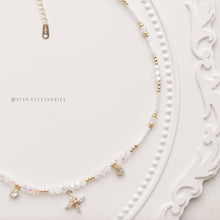 將圖片載入圖庫檢視器 Three Pendants Choker with glass beads and Japanese glass beads <2 colors>