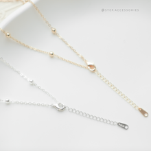 將圖片載入圖庫檢視器 Ribbon Necklace & Freshwater pearls choker piece / set <Gold / Silver>