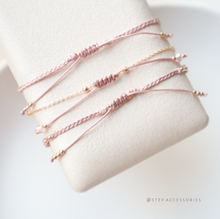 將圖片載入圖庫檢視器 H832set - Pink Ribbon Swarovski Hand strap set with Natural stone and Japanese glass beads <粉紅晶>