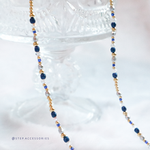 將圖片載入圖庫檢視器 J276 Choker with Czech glass beads and Zircon star