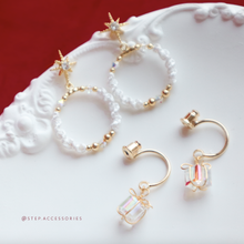 將圖片載入圖庫檢視器 Christmas crystal gift earrings with Zircon star and Swarovski