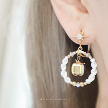 將圖片載入圖庫檢視器 Christmas crystal gift earrings with Zircon star and Swarovski