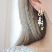 將圖片載入圖庫檢視器 Christmas tree earrings with Swarovski and Czech glass beads<3 colors>