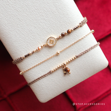 將圖片載入圖庫檢視器 *虎眼石* \招財/ New Year Hand strap set with Zircon copper coins