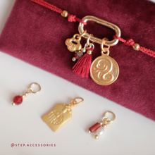 將圖片載入圖庫檢視器 Lunar New Year Buckle Hand strap with replaceable pendants set <1 Handstrap, 6 Pendants>