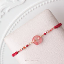 將圖片載入圖庫檢視器 Natural stone peace buckle hand strap with glass beads <14 colors>