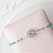 將圖片載入圖庫檢視器 Natural stone peace buckle hand strap with glass beads <14 colors>