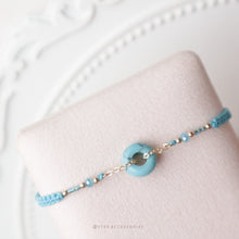 將圖片載入圖庫檢視器 Natural stone peace buckle hand strap with glass beads <14 colors>
