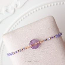 將圖片載入圖庫檢視器 Natural stone peace buckle hand strap with glass beads <14 colors>