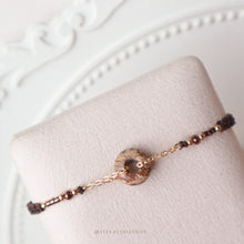 將圖片載入圖庫檢視器 Natural stone peace buckle hand strap with glass beads <14 colors>