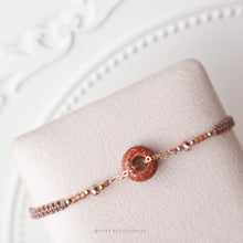 將圖片載入圖庫檢視器 Natural stone peace buckle hand strap with glass beads <14 colors>