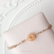 將圖片載入圖庫檢視器 Natural stone peace buckle hand strap with glass beads <14 colors>