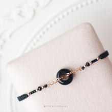 將圖片載入圖庫檢視器 Natural stone peace buckle hand strap with glass beads <14 colors>