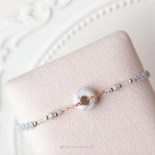 將圖片載入圖庫檢視器 Natural stone peace buckle hand strap with glass beads <14 colors>