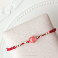 將圖片載入圖庫檢視器 Natural stone hand strap with Swarovski and rice shaped gold beads <16 colors>