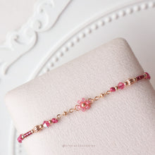 將圖片載入圖庫檢視器 Japanese glass beads Flower with Swarovski Hand strap <15 colors>