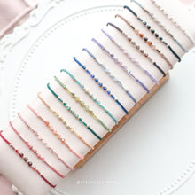 將圖片載入圖庫檢視器 3mm Natural stone Hand strap with Swarovski <17 colors>