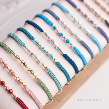 將圖片載入圖庫檢視器 Czech glass beads Hand strap with Japanese glass beads and Pattern gold beads <16 colors>