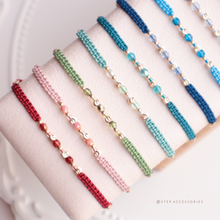 將圖片載入圖庫檢視器 Czech glass beads Hand strap with Japanese glass beads and Pattern gold beads <16 colors>