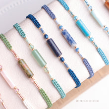 將圖片載入圖庫檢視器 Long Natural stone Hand strap with Japanese glass beads <15 colors>