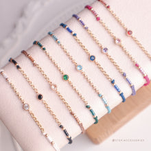 將圖片載入圖庫檢視器 Zircon Hand strap with Gold Chain and Japanese glass beads <9 colors>