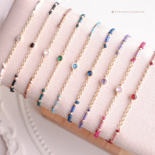 將圖片載入圖庫檢視器 Zircon Hand strap with Gold Chain and Japanese glass beads <9 colors>