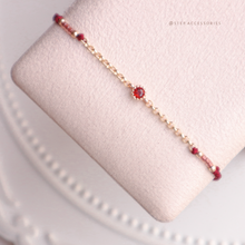將圖片載入圖庫檢視器 Zircon Hand strap with Gold Chain and Japanese glass beads <9 colors>