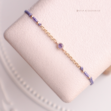 將圖片載入圖庫檢視器 Zircon Hand strap with Gold Chain and Japanese glass beads <9 colors>