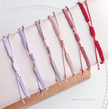 將圖片載入圖庫檢視器 Faceted Natural stone hand strap with freshwater pearls and glass beads <red/pink/purple>