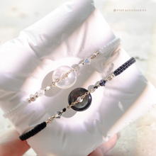 將圖片載入圖庫檢視器 Shell peace buckle hand strap with Swarovski and Japanese glass beads <2 colors>