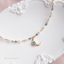 將圖片載入圖庫檢視器 Opal Moon Choker with Freshwater pearls and Swarovski <2 colors>