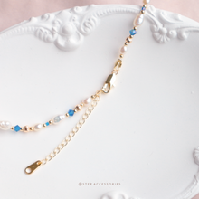 將圖片載入圖庫檢視器 Opal Moon Choker with Freshwater pearls and Swarovski <2 colors>