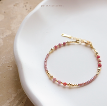 將圖片載入圖庫檢視器 **紅紋石,帝王松**提升愛情運勢~Ethnic Pendant Choker with Natural stone and Japanese glass beads/Ethnic Natural stone Bracelet